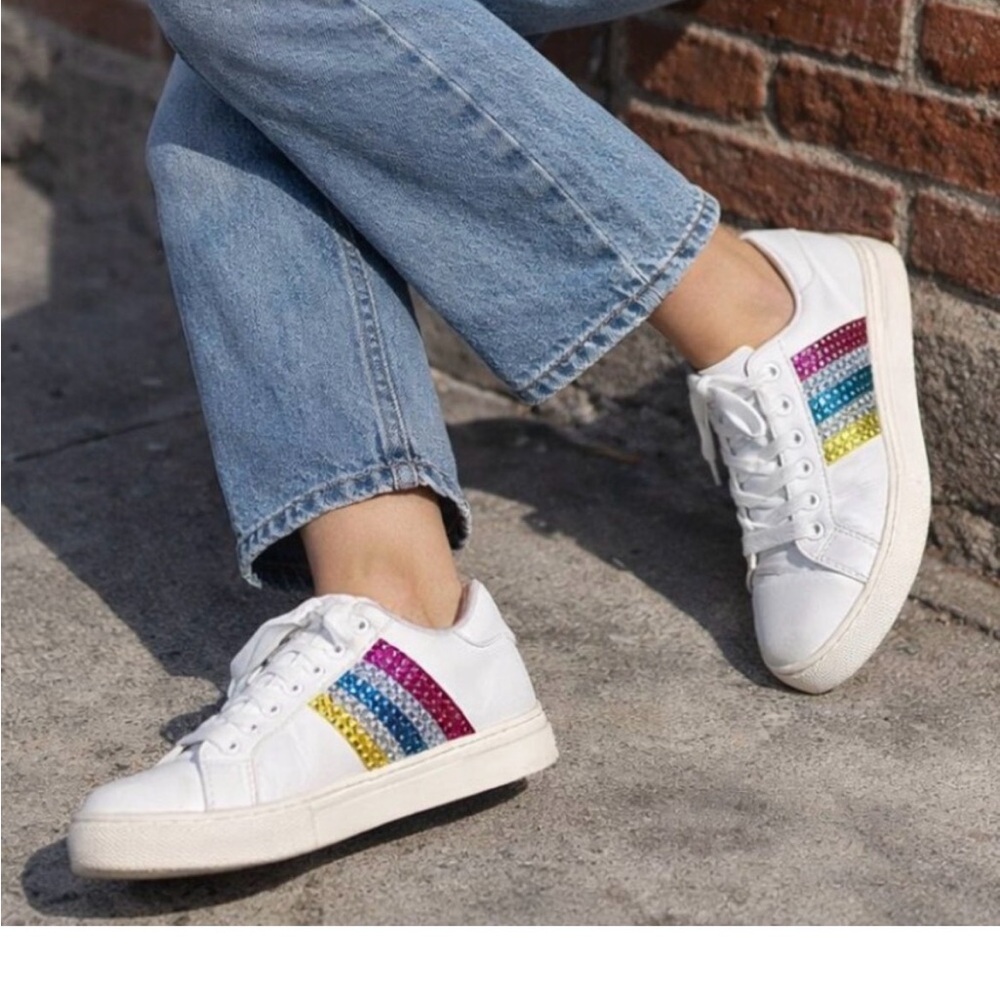 Marc Jacobs Empire Strass Rhinestone Sneakers EU 37 Taylor Swift Style Sparkle